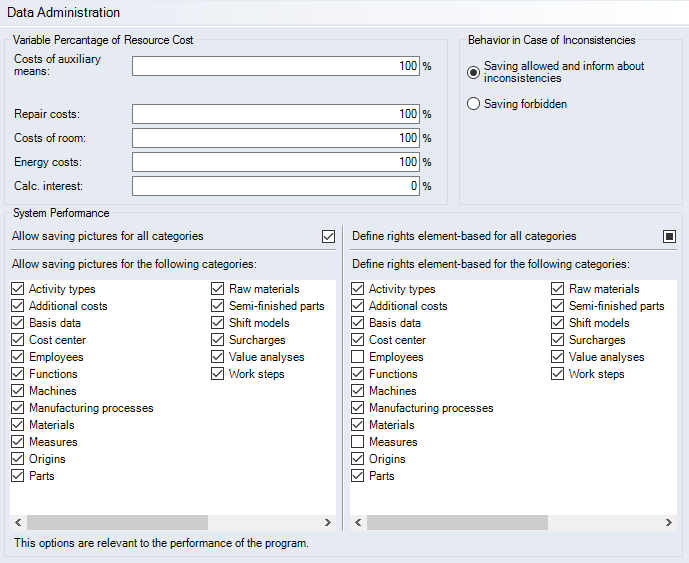 Data Administration Interface
