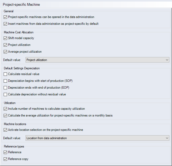 Project-specific Machine Interface